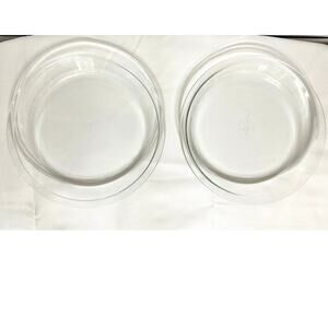 Pyrex Clear 9-inch #209 Vintage USA Pie Plates-Set of 2